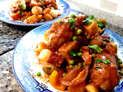 Chicken Caldereta recipe, eat well on universal credit