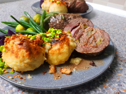 Rouladen and Kartoffelklöße recipe, eat well on universal credit