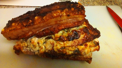 Blue Cheese Stuffed Pork Loin