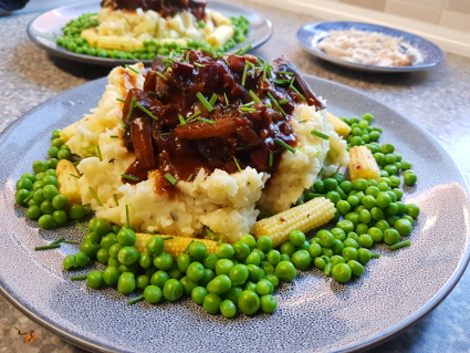 Braised Ox Cheek #2 recipe, eat well on universal credit