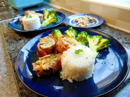 Pork Fillet with Sage & Cashew Stuffing, eat well on universal credit