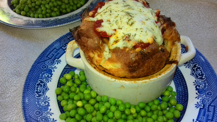 Casserole Pizza in a Yorkshire Pudding