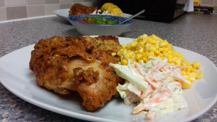 Popcorn style crispy coated Chicken