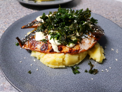 Teriyaki Mackerel with Wasabi Mayonnaise recipe, eat well on universal credit