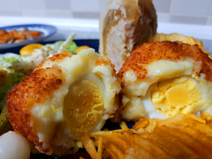 Welsh Eggs recipe, eat well on universal credit